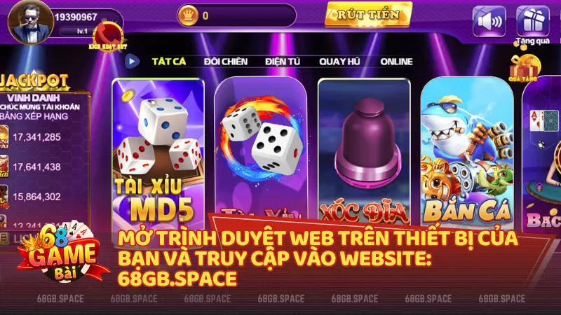 Các bước đăng nhập 68 Game Bài qua trang knowledgelocker.in